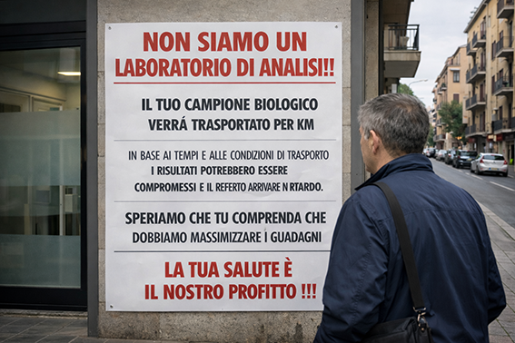 laboratorio di analisi trasformato in punto prelievi